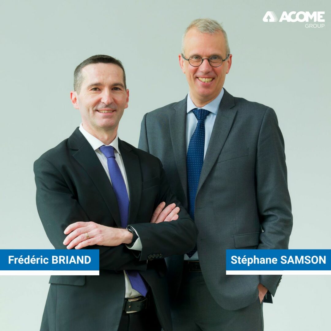 A gauche, Frédéric Briand, le CEO d’Acome, et son directeur général délégué, Stéphane Samson - © Acome